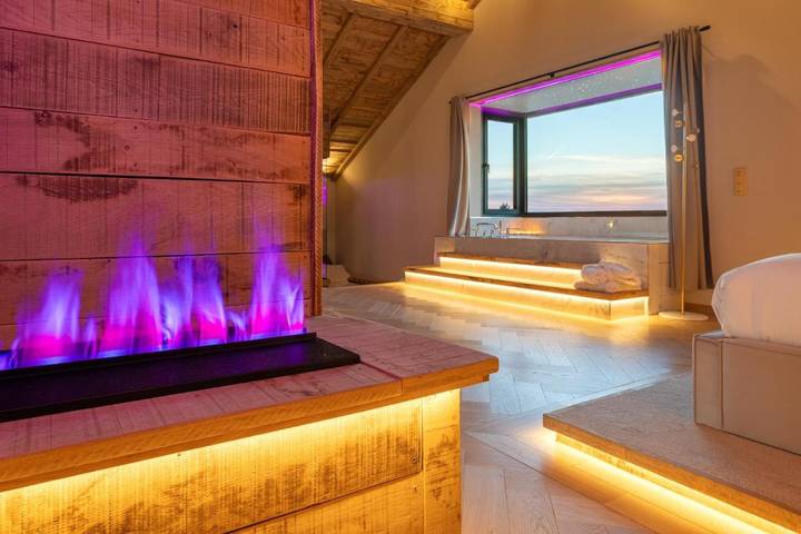 Location de vacances pour 3 personnes, avec Jacuzzi et Terrasse ainsi que Sauna et Vue dans Francorchamps