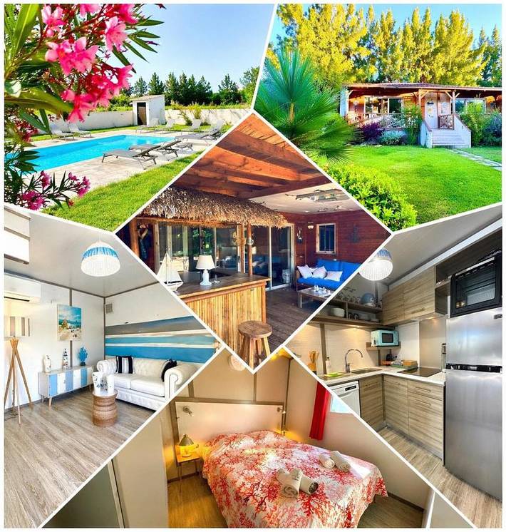 Chalet pour 6 personnes, avec vue ainsi que piscine et jardin