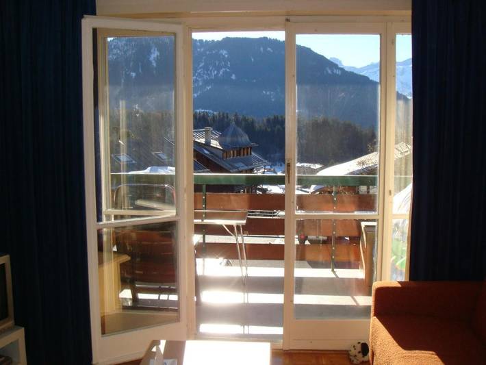 Apartamento para 2 personas, con balcón y vistas en Leysin
