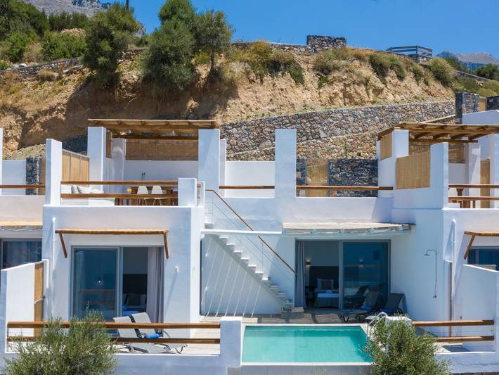 Ferienhaus für 5 Personen, mit Balkon und Terrasse sowie Garten und Pool in Plakias