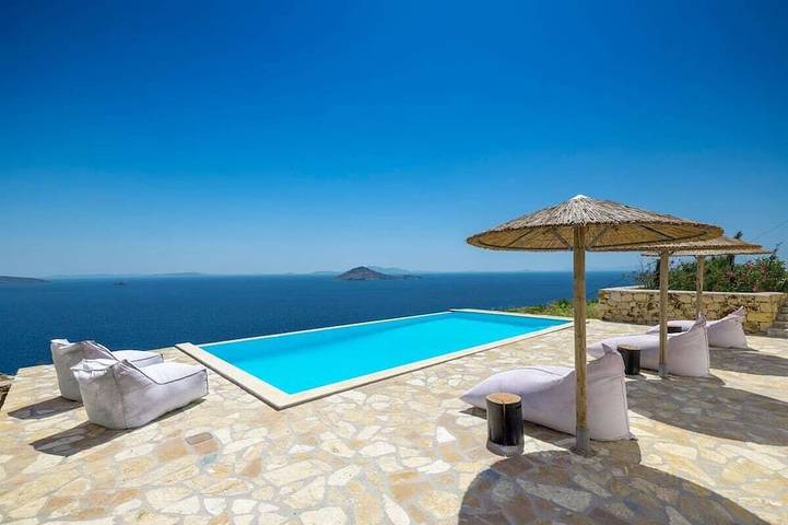 Villa pour 13 personnes, avec Balcon et Jardin dans Patmos