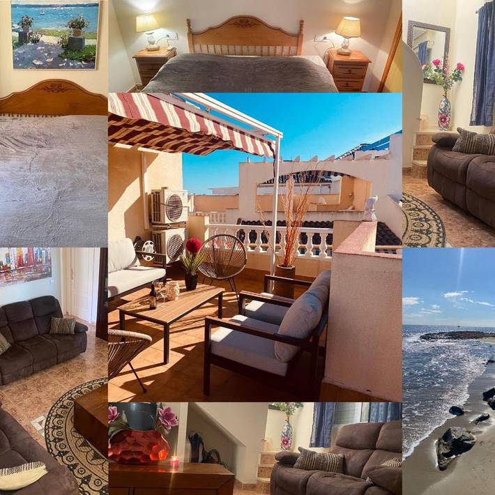 Apartamento para 6 personas, con Balcón y Terraza además de Jardín y Piscina en Los Balcones