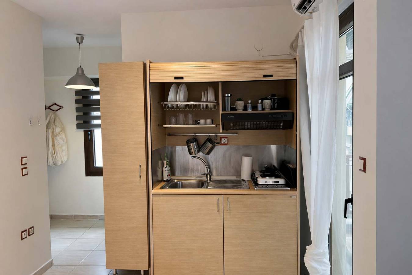 Ganzes Studio, Studio für 2 Personen mit Balkon/Terrasse in Evaggelistria, Agios Pavlos