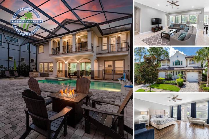 Villa for 10 people, with pool and balcony/terrace as well as children pool in Reunion Resort