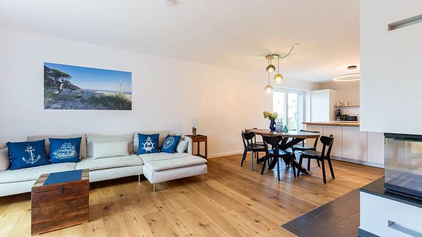 Ferienhaus mit Meerblick für 6 Personen, mit Garten und Sauna sowie Terrasse in Dierhagen - 4