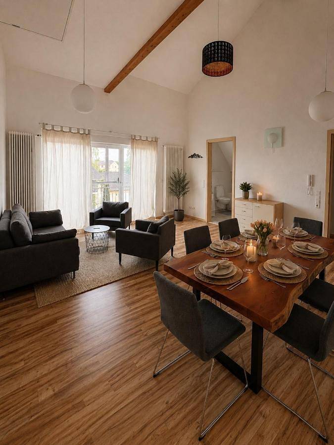 Ferienwohnung für 3 Personen, mit Balkon und Garten sowie Ausblick in Bad Schönborn - 4