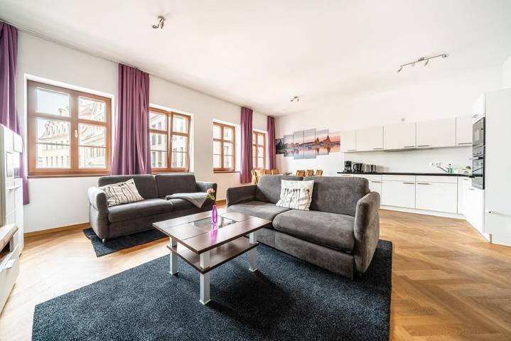 Ferienwohnung für 8 Personen, mit Ausblick und Balkon in Dresden Striezelmarkt - 3