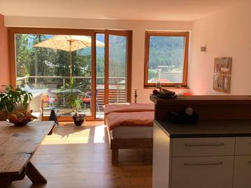 Ferienwohnung für 2 Personen, mit Balkon und Garten in Pontresina