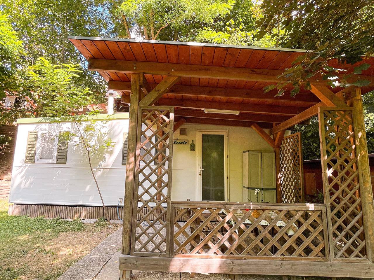 Caravane "Le Sorgenti - Mobile Home 46" avec vue sur les montagnes, jardin privé et climatisation. in Palazzuolo sul Senio, Province de Florence