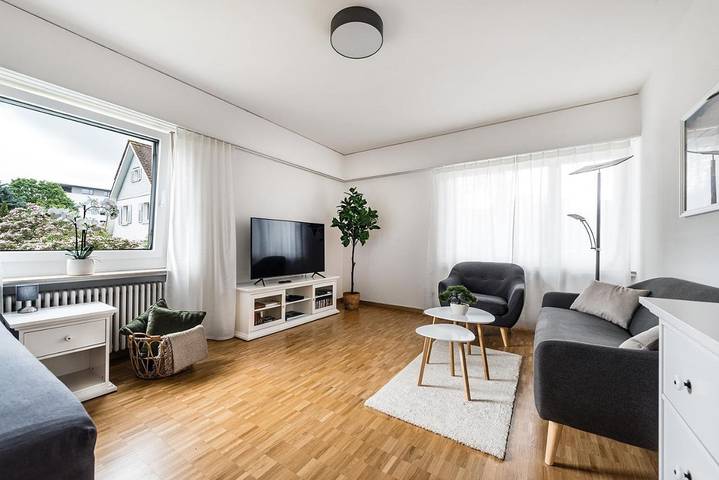 Ferienwohnung für 2 Personen, mit Balkon und Terrasse sowie Ausblick