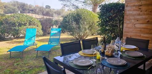 Gîte pour 5 personnes, avec piscine ainsi que terrasse et jardin, adapté aux familles dans Pinarellu