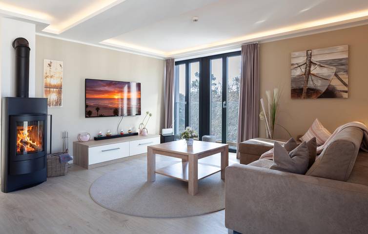 Geheel vakantieappartement, Gelukzaligheid aan het strand: Charmant appartement met terras en uitzicht in Strand Prora, Binz