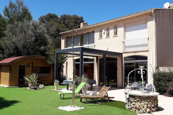 Villa pour 8 personnes, avec balcon et jacuzzi ainsi que sauna et jardin à Valras-Plage - 4