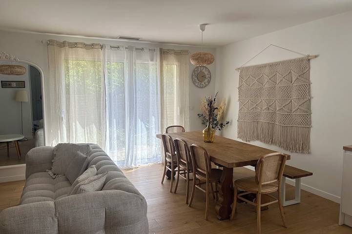 Maison de vacances pour 8 personnes, avec balcon et jardin à Lanton