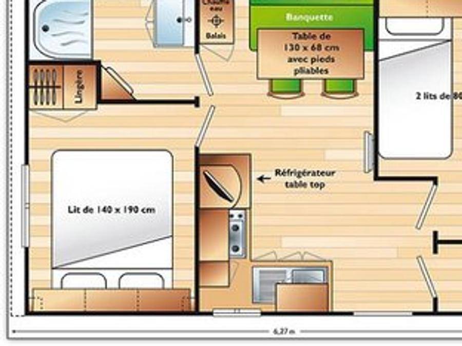 Camping Le Canigou - Chalet 4 personnes - Confort - Eus in Espira-de-Conflent, Région de Prades