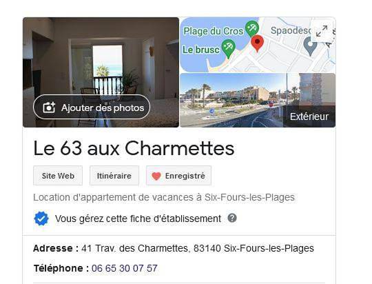 Appartement entier, "Le 63 aux Charmettes" Au Brusc Vue Mer Parking Wifi etc inclus in Le Brusc, Six-Fours-les-Plages