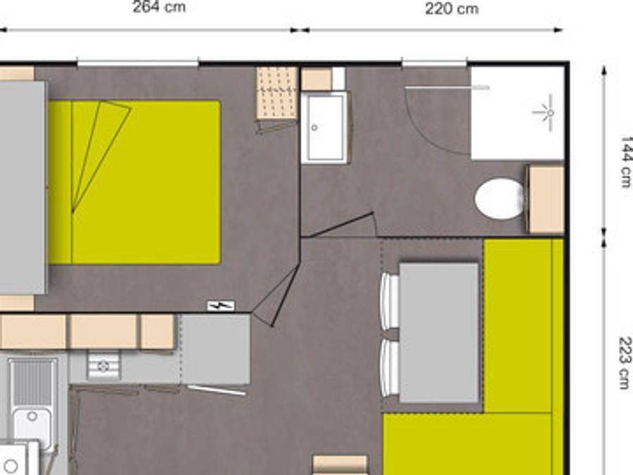 Camping La Brise - Mobilhome 2 personnes - 19m² 1Chambre in Saintes-Maries-de-la-Mer, Côte méditerranéenne (France)