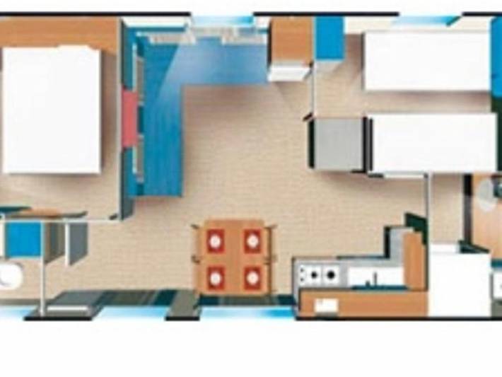 Mobil home pour 6 personnes, avec bassin pour enfant, animaux acceptés à Rosières (Ardèche) - 4