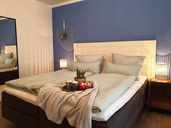 Ferienwohnung für 6 Personen, mit Balkon und Terrasse sowie Garten und Ausblick