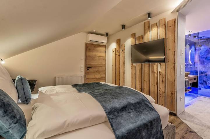 Ferienwohnung für 2 Personen, mit Balkon und Garten sowie Sauna