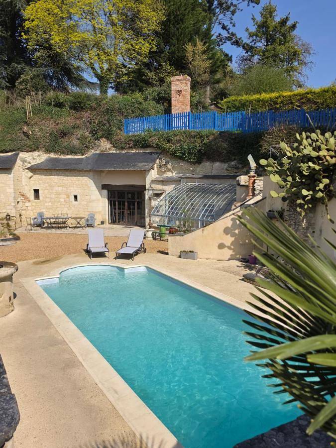 L'epissantre-24p- Piscine- Gite Troglodytique in Fontaine-Milon, Vallée de la Loire