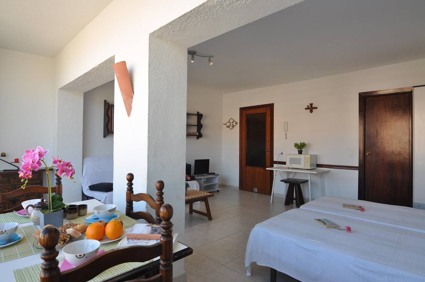 Ganzes Studio, Charmante Wohnung zur Miete in Roses, Costa Brava! 0 Meter vom Strand entfernt. Genießen Sie den Gemeinschaftspool und den Meerblick. in Santa Margarida, Roses
