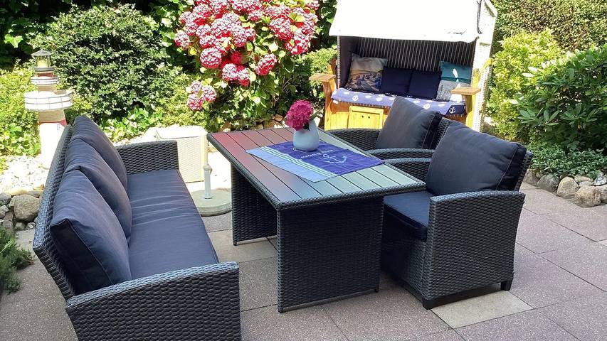 Ferienhaus für 4 Personen, mit Garten und Balkon
