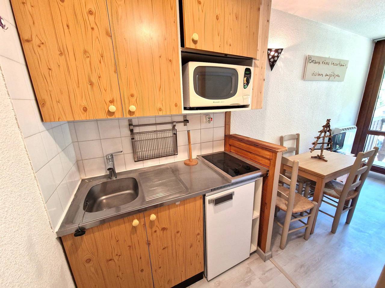Studio entier, Studio chaleureux 4 pers avec balcon, idéal station Valfréjus in Valfréjus, Modane
