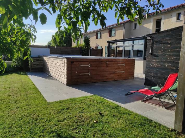 Le Hameau de L'artiste - Le Refuge, 14 pers. piscina, ampliable a 8 pers. más con Le Havre in Montournais, Fontenay-le-Comte