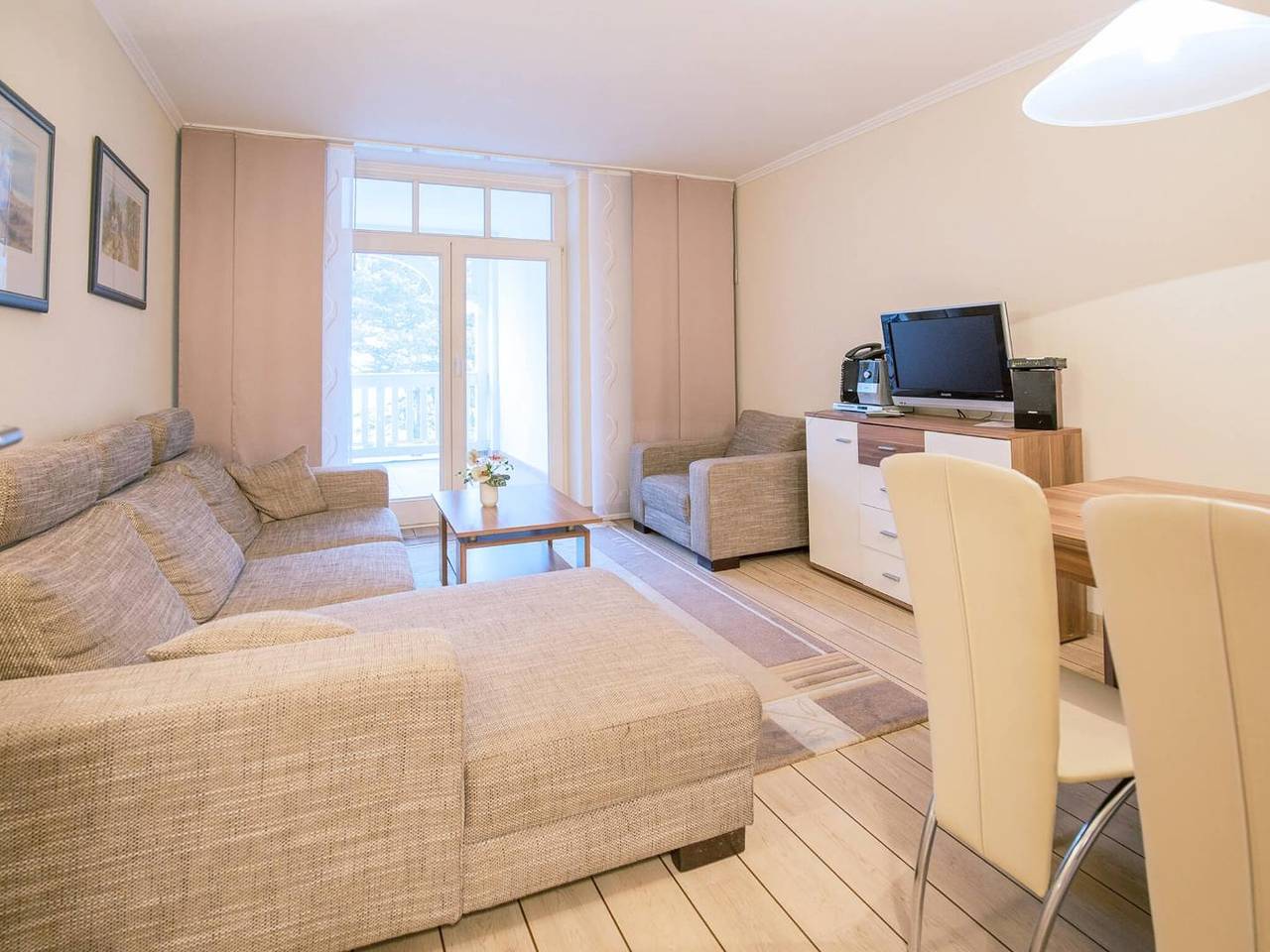 Appartement entier, Ferienwohnung mit Meerblick, 1 Schlafzimmer und Balkon in Ostseebad Binz, Binz