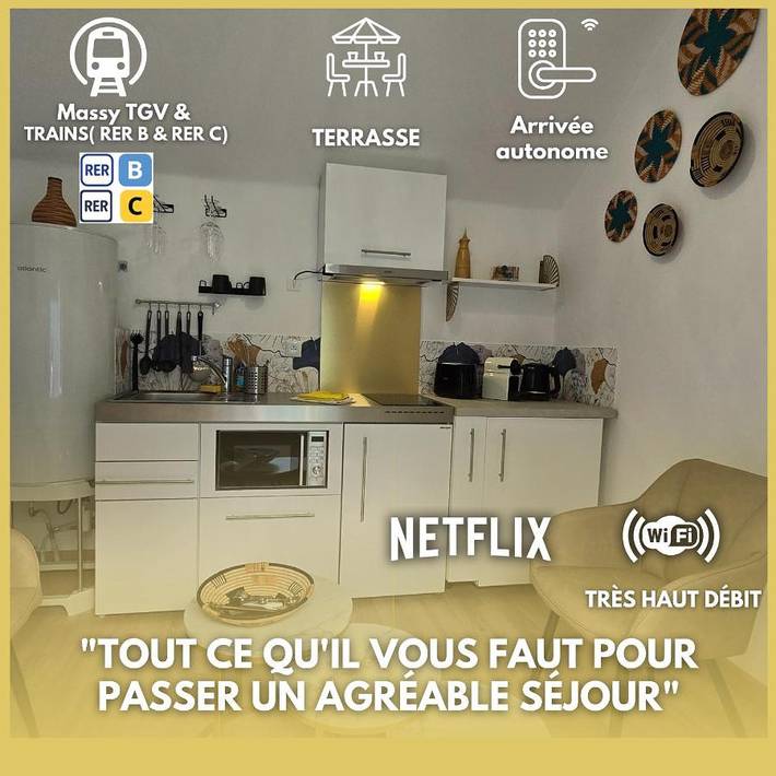 Appartement de vacances pour 3 personnes, avec jardin et terrasse