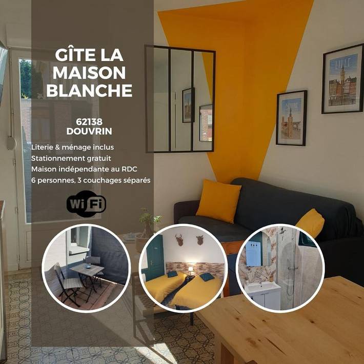 Gîte pour 6 personnes, avec terrasse, animaux acceptés dans Douvrin