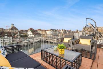Ferienwohnung für 6 Personen, mit Seeblick und Ausblick sowie Terrasse in Zürich