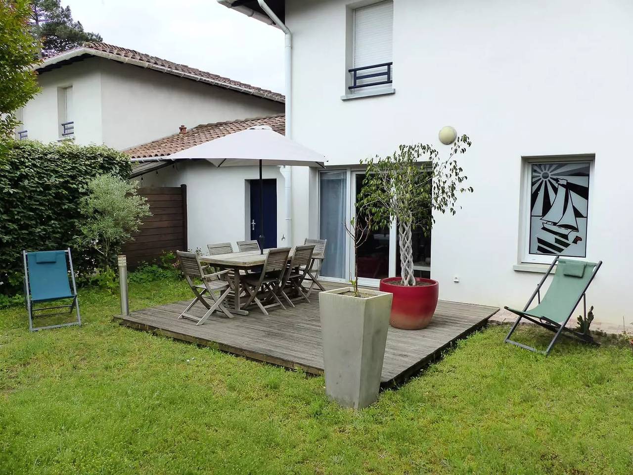 Le Brigantin, villa mitoyenne  avec terrasse, jardinet et petit garage in Capbreton, Côte d’Argent