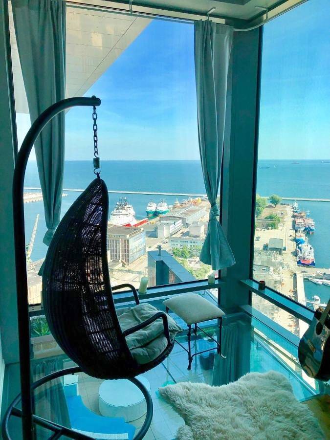 Loft dla 6 osób, z Balkon i Jacuzzi oraz Taras i Widok w Gdynia