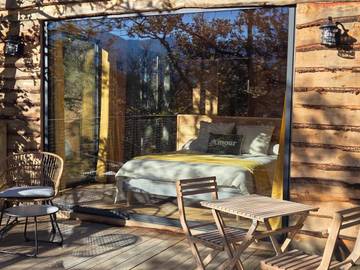 Tente pour 2 personnes, avec jardin et vue dans les Pyrénées-Orientales