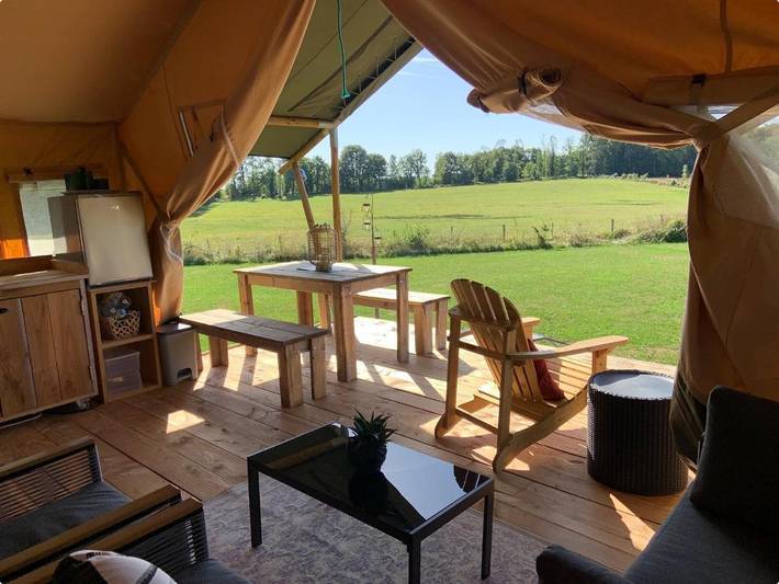 Tente pour 2 personnes, avec jardin ainsi que vue et terrasse dans Haute-Vienne - 4