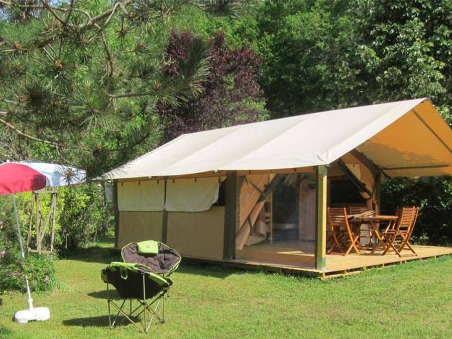 Camping Moulin de David - Canvas and wooden tent 5 persons - Lodge Victoria 30m² - Luxury finish (Saturday to Saturday) in Gaugeac, Périgord Pourpre