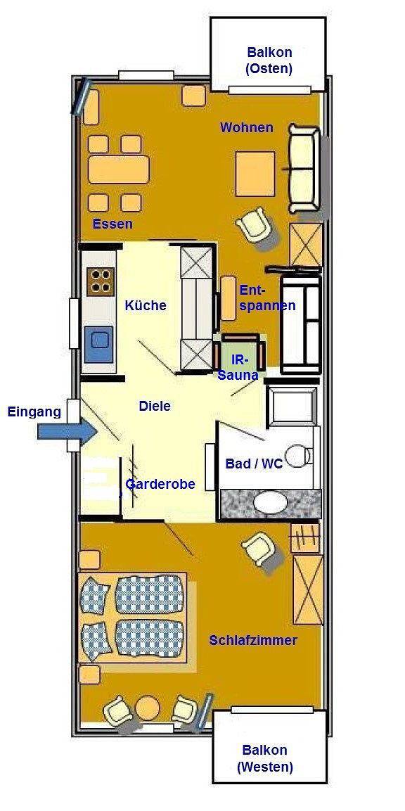 Ferienwohnung für 4 Personen, mit Balkon in Wittenbeck - 4