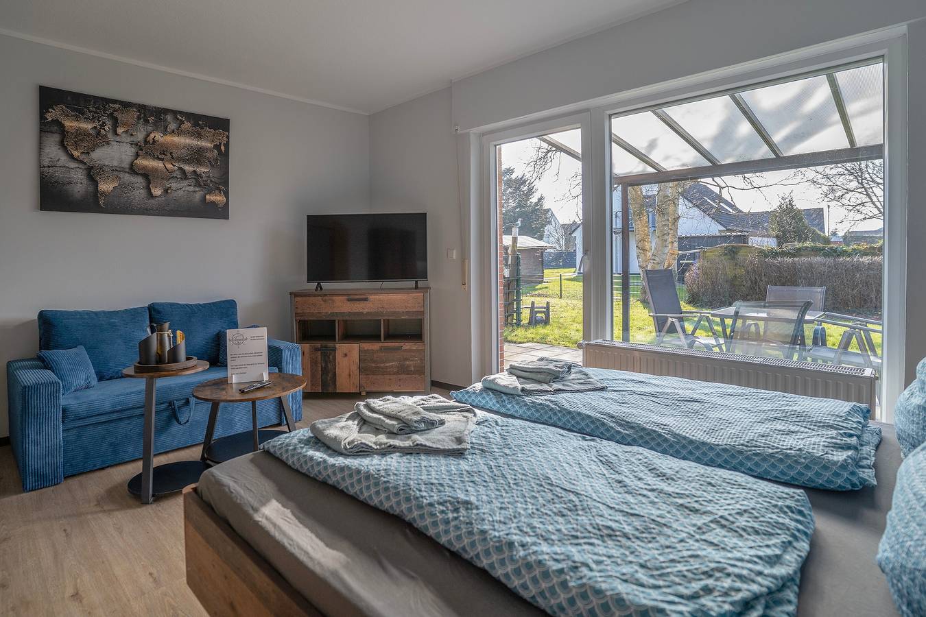 Ganze Wohnung, Ferienwohnung 'Wattwurm' mit Gemeinschaftsgarten und Wi-Fi in Norddeich, Norden und Umgebung