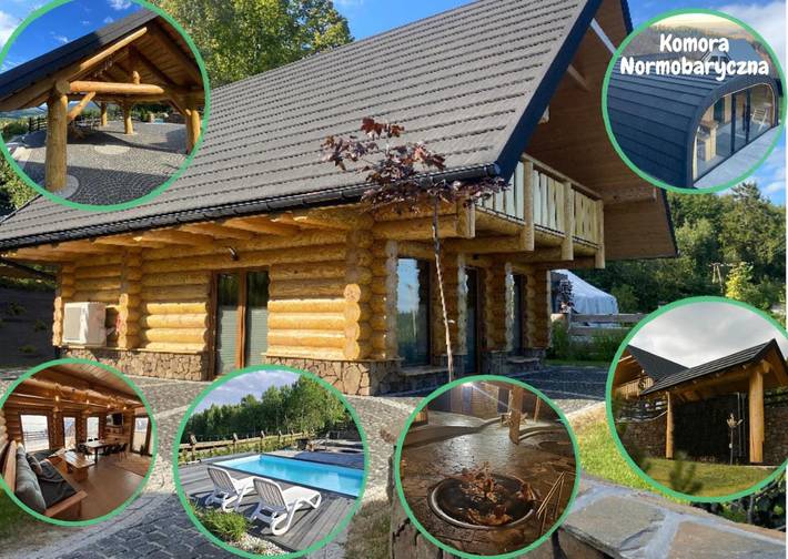 Dom dla 8 osób, z ogród i widok oraz basen i sauna w Laskowa - Kamionna