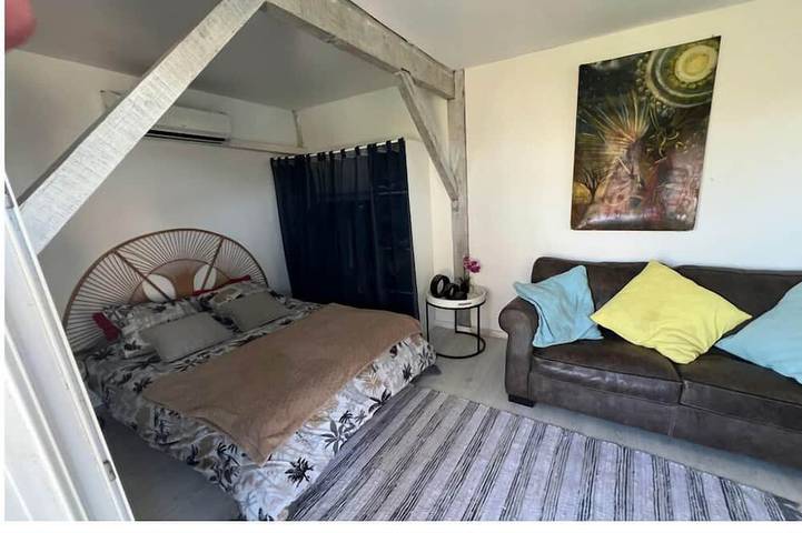 Unique, right on the beach with direct access, pool, barbecue, pets allowed in Marseillan, Costa mediterránea (Francia)