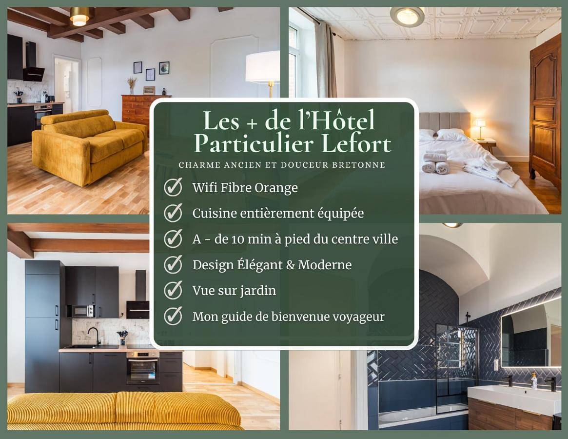 Appartement entier, Hôtel Lefort - L'Oasis Urbaine - Charme de l'ancien et proche centre in Guingamp, Région de Guingamp