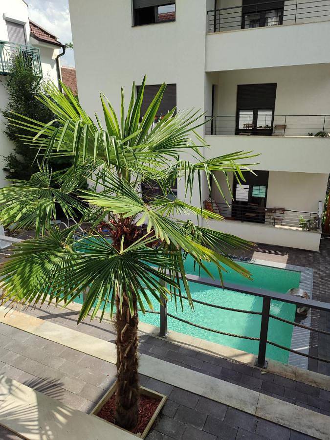 Appartement de vacances pour 3 personnes, avec vue ainsi que piscine et jardin