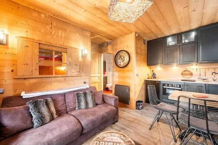 Gîte pour 4 personnes, avec balcon dans Patinoire des Gets