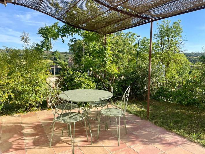 Maison de vacances pour 3 personnes, avec vue ainsi que jardin et terrasse