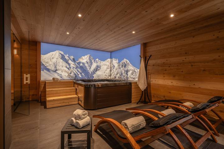 Maison de vacances pour 12 personnes, avec sauna et jardin ainsi que terrasse et jacuzzi dans Serre Chevalier