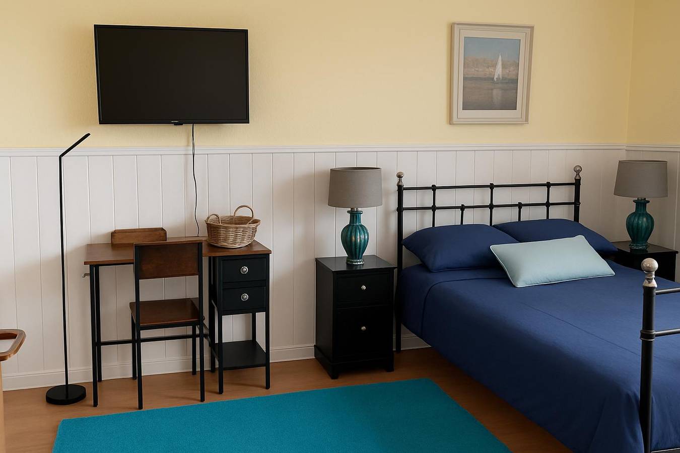 Ganze Wohnung, Apartment 'Blue' mit privater Terrasse, Gemeinschaftsgarten und Wlan in Bad Krozingen, Südschwarzwald