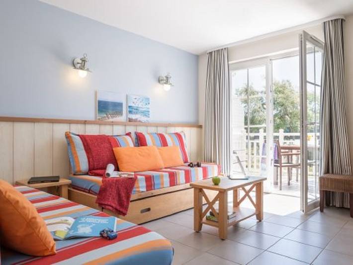 Gîte pour 6 personnes, avec Balcon et Jardin ainsi que Piscine et Sauna dans Aquaclub de Belle Dune