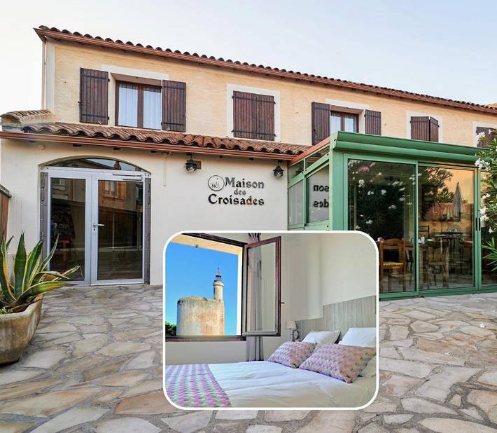 Hotel für 2 Personen, mit Garten und Ausblick in Aigues-Mortes